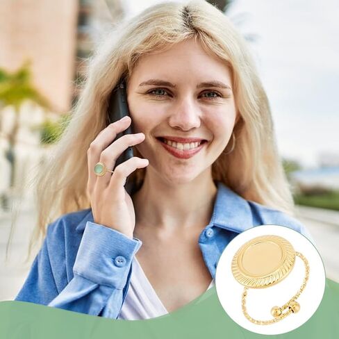 UniCraftale 8pcs 4 أنماط حقيقية 18 كيلو متر مطلي باللون الكفة المفتوح جولة بيضاوي الفولاذ المقاوم للصدأ الفولاذ المقاوم للصدأ فارغة خواتم القبة النحت النمط النمط الكوب. in Saudi Arabia