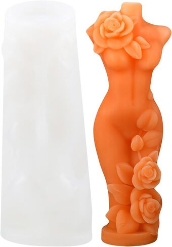 XIAOSHUI Body Candle Mold Human Body Rose Candle Mold Rose Venus Resin Casting Silicone Molds for Candle Making Aromatherapy Gypsum Candles Polymer Clay Craft in Saudi Arabia