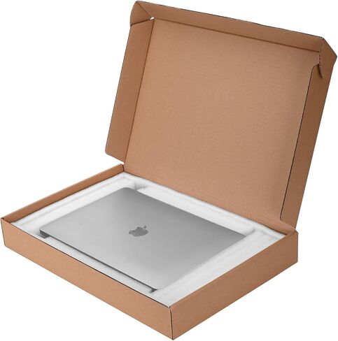 Laptop Box Cardboard Mailing Boxes Without Available Space for Chargers, Fits Screen Sizes Up to 17.6 Inch, Great for Craft, artworks, Electronic or Laptop Shipping in Saudi Arabia