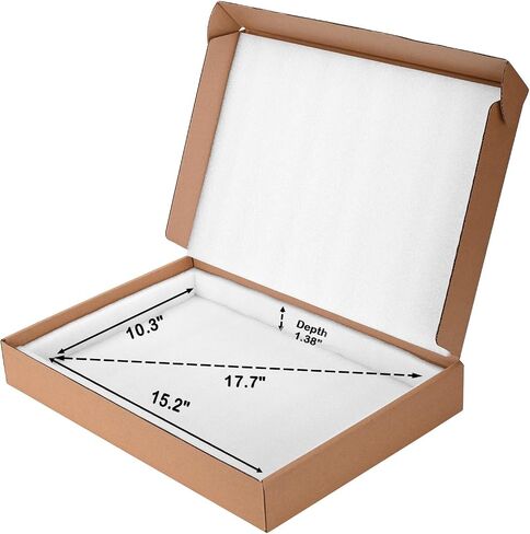 Laptop Box Cardboard Mailing Boxes Without Available Space for Chargers, Fits Screen Sizes Up to 17.6 Inch, Great for Craft, artworks, Electronic or Laptop Shipping in Saudi Arabia
