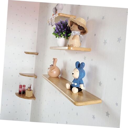 Garneck Bamboo Book Storage Rack 15cm Wide Set 2 قطعة أرفف جدران الخيزر in Kuwait