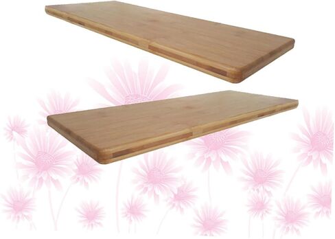 Garneck Bamboo Book Storage Rack 15cm Wide Set 2 قطعة أرفف جدران الخيزر in Kuwait