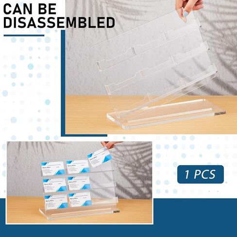 2 Pack Business Card Holder for Desk 9 Slots FreeStanding Clear Clear Acrylic Business Card Shower in Kuwait
