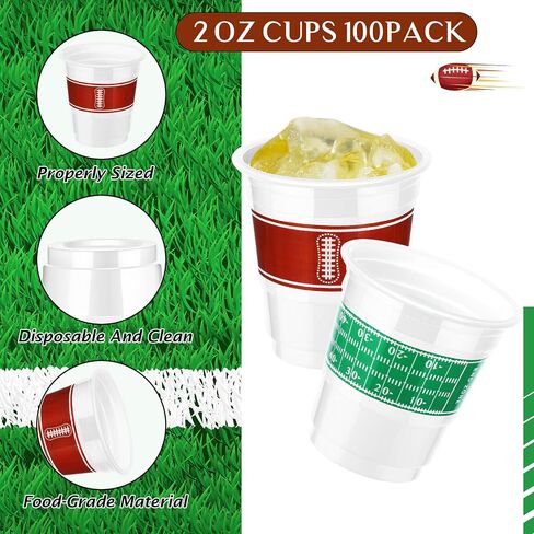 100 PCS 2 أوقية كرة قدم نقطات ، وتصوير كرة قدم يمكن التخلص منها من أجل المرح حفلات ذات طابع كرة القدم ، والخلع والمناسبات الرياضية ، وإمدادات حفلات أعياد الميلاد والزخارف in Saudi Arabia