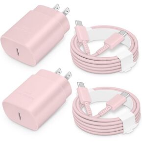 USB C Charger Fast Charging-25W Fast Charger with Type C to Type C Cable, Android Charger [PD PPS Compatible] for Galaxy S23/S22/S21 Series/Note 20/10/9 Series/Pixel 4XL/4/3XL in Kuwait