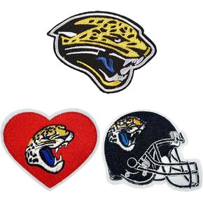 3Pcs Rugby Fans Favorite Team Logo, Helmet Logo and Heart Logo Embroidery Patches Applique for Clothes, Dress, Hat, Jeans, DIY Accessories, colourful, DE-24010303 in Saudi Arabia