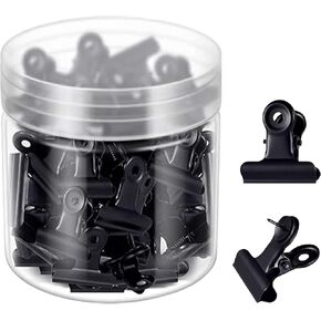 22 Pieces Push Pins Clips 30mm Black Metal Thumb Tacks with Clips for Cork Board Decorations for School Office Home in Saudi Arabia