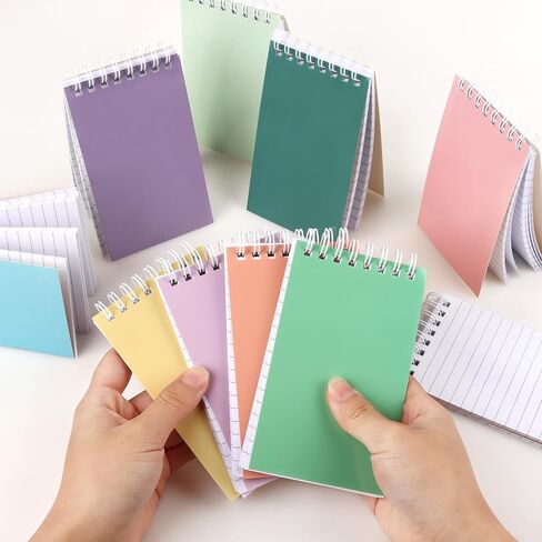 Hooqict 10 Pack Pocket Notebook 3x5 Colorful Mini Notebooks Small Spiral Notepads with Lined Pages, Memo Note Pads for Kids, Party Favors, Work, Office, Students School Supplies, 50 Sheets/100 Pages in Kuwait