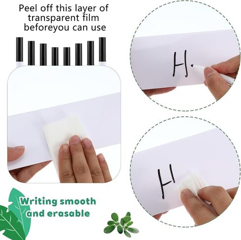 15Pcs Reusable Name Tent Cards with Black Markers Dry Erase Name Plate Wipe Clean Desk Tags Sign for Table Office Conference Meeting Weddings,White, 8.66 x 2.75 x 1.9 Inches in Saudi Arabia