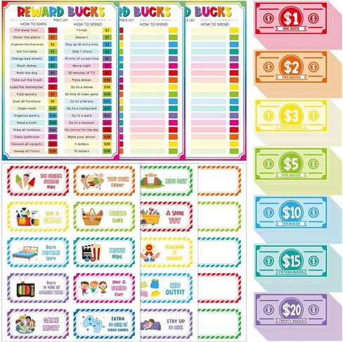 HARLOON ROWARD BUCKS CHART for Kids ، 636 PCS COLL BRIGHT GOOLL GOOLT SYSTER SYSTER LIST ، مخطط أعمال الحوافز في الفصل الدراسي المنزلي ، الجدول الروتيني لمحو الأمية المالي للمحو الأمية المالي in Saudi Arabia