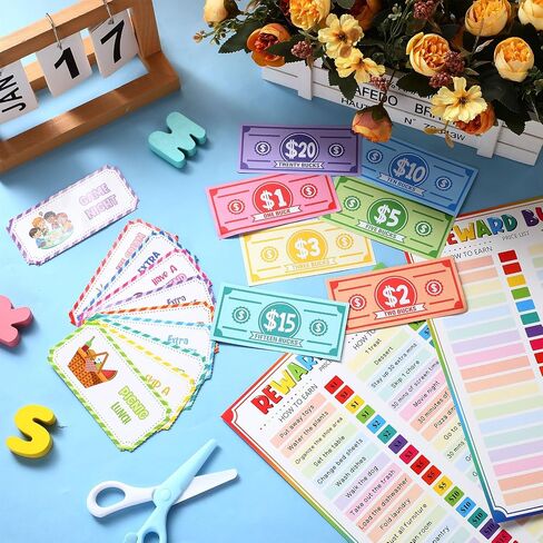 HARLOON ROWARD BUCKS CHART for Kids ، 636 PCS COLL BRIGHT GOOLL GOOLT SYSTER SYSTER LIST ، مخطط أعمال الحوافز في الفصل الدراسي المنزلي ، الجدول الروتيني لمحو الأمية المالي للمحو الأمية المالي in Saudi Arabia