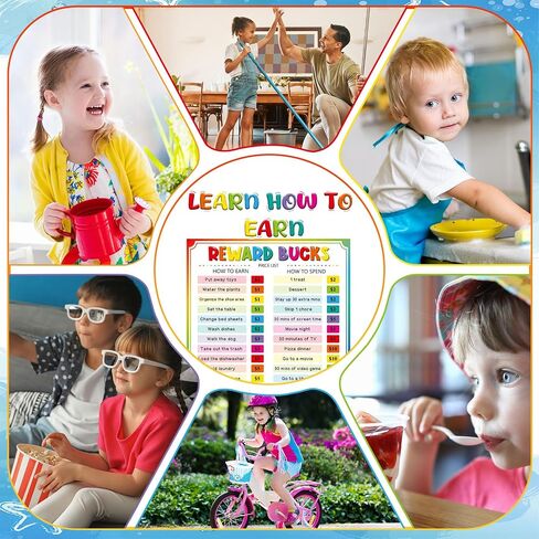 HARLOON ROWARD BUCKS CHART for Kids ، 636 PCS COLL BRIGHT GOOLL GOOLT SYSTER SYSTER LIST ، مخطط أعمال الحوافز في الفصل الدراسي المنزلي ، الجدول الروتيني لمحو الأمية المالي للمحو الأمية المالي in Saudi Arabia