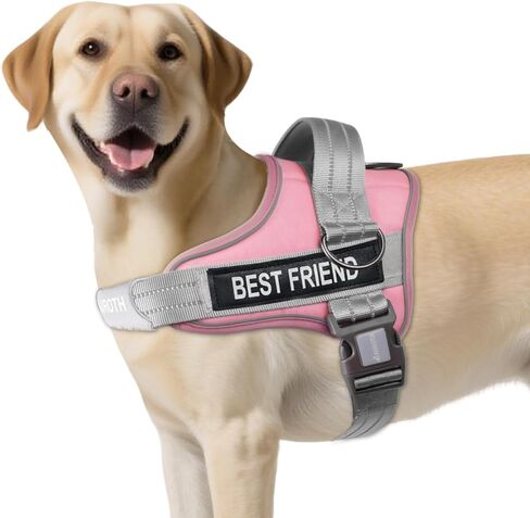 AUROTH Dog Harness No Pull Soft Padded Service Dog Vest, No Choke, Easy On Pet Vest with Handle, Adjustable Reflective Dog Harness for Small, Medium and Large Dogs, Easy Walking and Training in Kuwait