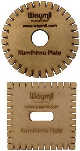 Kumihimo Square & Round Hard Wood Disks: Create Beautiful Wire Braids Braiding Projects Japanese Tool in Saudi Arabia