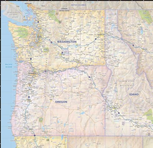 Western US Laminated Wall Map (40" wide by 42" high) in Saudi Arabia