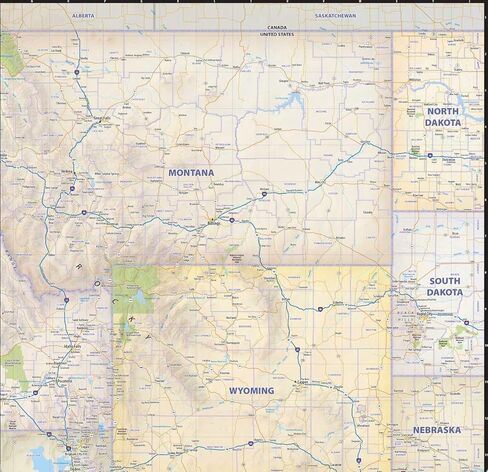 Western US Laminated Wall Map (40" wide by 42" high) in Saudi Arabia