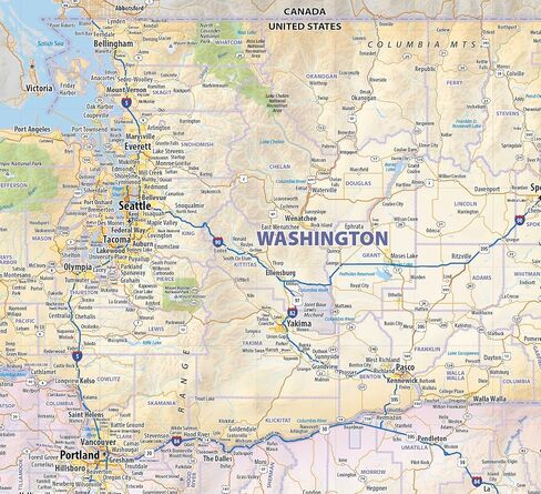 Western US Laminated Wall Map (40" wide by 42" high) in Saudi Arabia