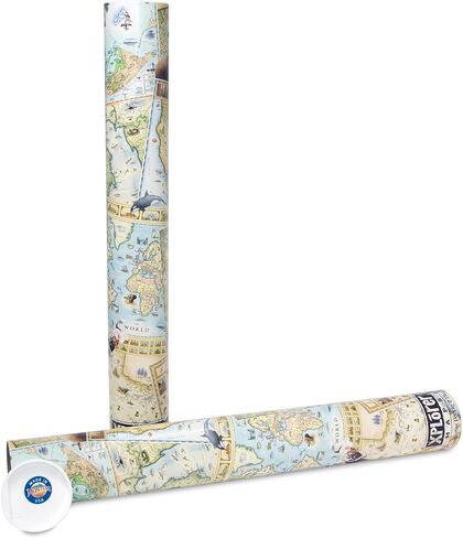 Xplorer Maps San Francisco Bay Hand-Drawn Map – 24x18 Vintage-Style Lithographic Print – Made in USA in Saudi Arabia