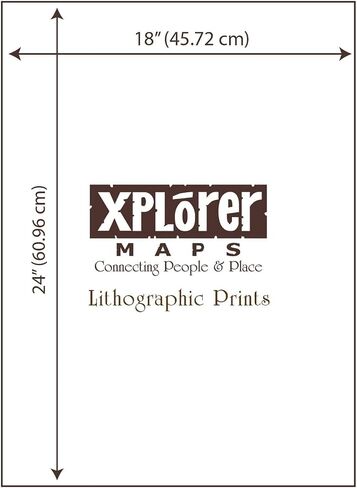 Xplorer Maps San Francisco Bay Hand-Drawn Map – 24x18 Vintage-Style Lithographic Print – Made in USA in Saudi Arabia