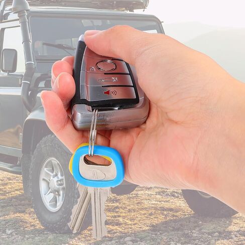 80 PCS مفتاح أغطية ملونة ، 0.9 "مفتاح دائري يغطي CAPS مفاتيح مفاتيح تمدد البلاستيك حلقات أغطية أعلى لمفاتيح المنزل المسطح العادي 10 ألوان (ليست مناسبة للمفاتيح المربعة أو ذات الشكل الفردي) in Kuwait