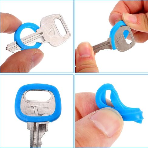 80 PCS مفتاح أغطية ملونة ، 0.9 "مفتاح دائري يغطي CAPS مفاتيح مفاتيح تمدد البلاستيك حلقات أغطية أعلى لمفاتيح المنزل المسطح العادي 10 ألوان (ليست مناسبة للمفاتيح المربعة أو ذات الشكل الفردي) in Kuwait