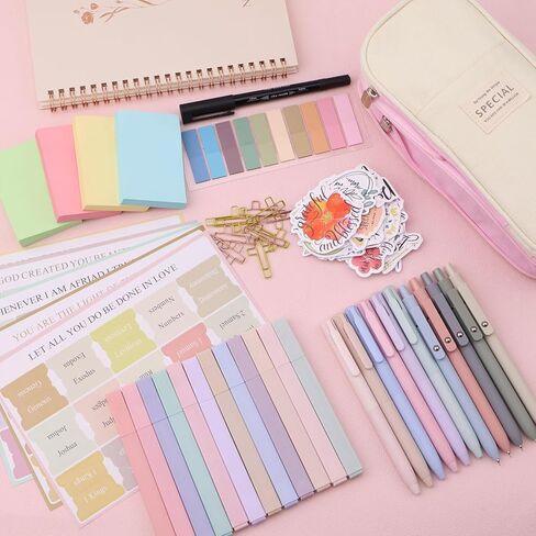 ITAWIXS Bible Study Kit for Women, Bible Study Supplies & Journaling Set with Tabs, Highlighter, Notebook, Pen Case Christian Gifts for Students, Beginners in Kuwait