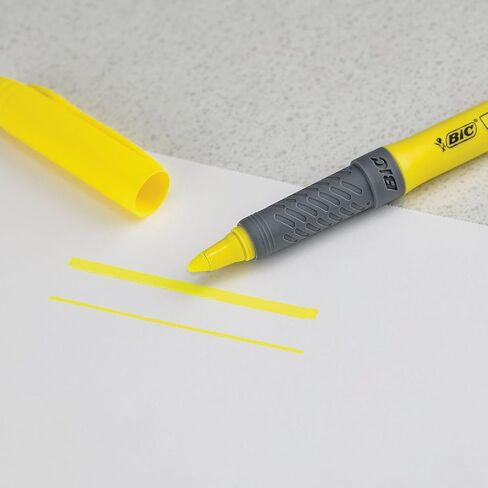 Bicgblp21yw - Brite Liner Grip Highlighter ، طرف إزميل ، أصفر ، 2 عبوة in Saudi Arabia