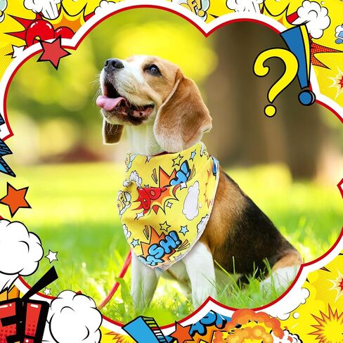 12 PCS Hero تحت عنوان Dog Bandana للكلاب الصغيرة المتوسطة الكبيرة القابلة للتعديل في المدينة الزرقاء المناظر المشهد Bang bandanas للبطل الكلاب Actions Accessories Puppy وشاح لصالح عيد الميلاد in Saudi Arabia