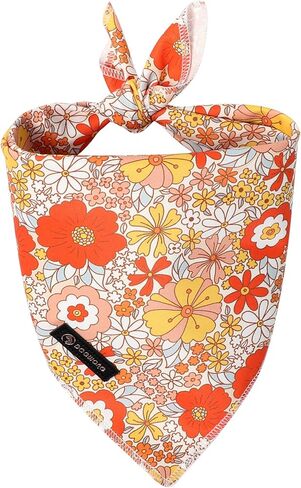 DOGWONG Bee Dog Bandana,Cute Yellow Doggie Scarf Bee Honey Cotton Dog Bandana for Small Medium Large Sized Dogs in Saudi Arabia
