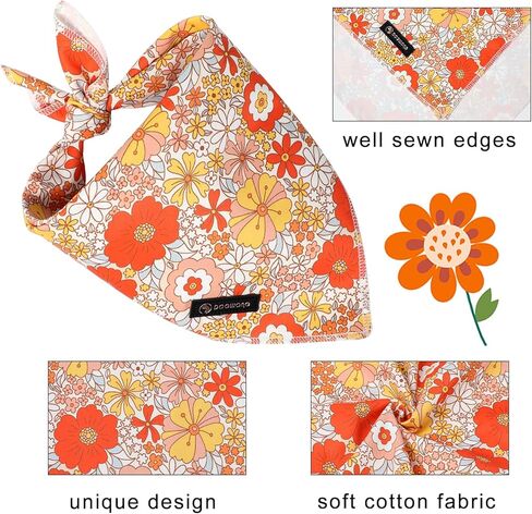 DOGWONG Bee Dog Bandana,Cute Yellow Doggie Scarf Bee Honey Cotton Dog Bandana for Small Medium Large Sized Dogs in Saudi Arabia