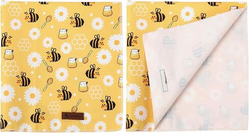DOGWONG Bee Dog Bandana,Cute Yellow Doggie Scarf Bee Honey Cotton Dog Bandana for Small Medium Large Sized Dogs in Saudi Arabia