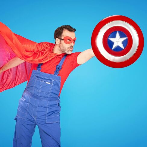 12 Inch Captain Round Shield,Superhero Shield Prop Role Play Toy,Halloween Cosplay Shield for Birthday Gift,Party Decoration in Saudi Arabia