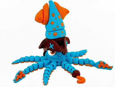 3D Printed Articulated Platypus,8-Inch Poseable Animals Desk Decor,Unique Gift for Home & Office,3D Decorative Ornaments(Platypus) (Blue) in Saudi Arabia
