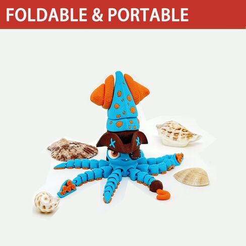 3D Printed Articulated Platypus,8-Inch Poseable Animals Desk Decor,Unique Gift for Home & Office,3D Decorative Ornaments(Platypus) (Blue) in Saudi Arabia