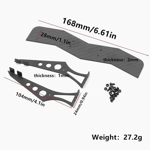 RC Car Tail Wing Carbon Carbon Livous Universal RC Car Car Spoilder لـ TT02 XV01 PTG2 1/10 RC CARS in Saudi Arabia