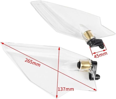 Compatible with GL1800 Tour DCT 2018-2022 Motorcycle Adjustable Upper Spoiler Accessories(Clear) in Kuwait