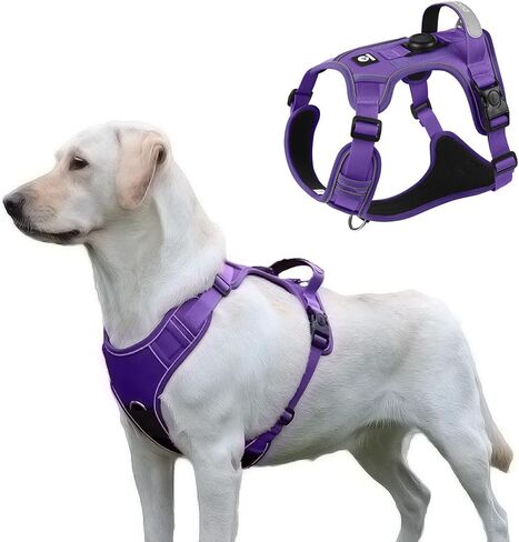 Pink Dog Vest Harness with Airtag Holder, No-Pull Tactical Service Dogs Vest with Handle, Escape Proof Freedom Outdoor Easy Walk Jacket with Back Front Clip for Small Medium Large Breeds,S in Saudi Arabia