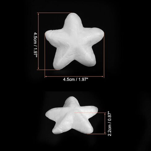 MECCANIXITY Foam Stars for DIY Arts and Crafts 1.97 x 1.97 Inch Polystyrene Stars for Christmas Tree, DIY Home Craft Project 4 Pack in Saudi Arabia