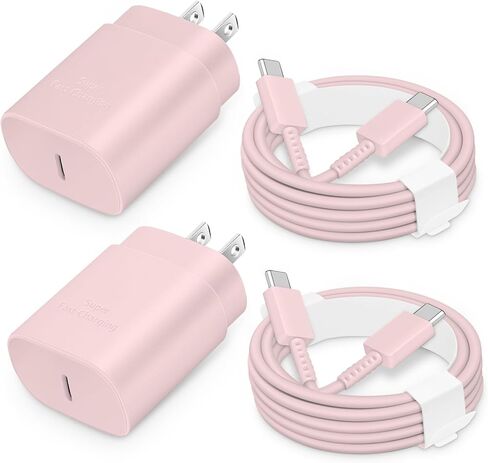 USB C Charger Fast Charging-25W Fast Charger with Type C to Type C Cable, Android Charger [PD PPS Compatible] for Galaxy S23/S22/S21 Series/Note 20/10/9 Series/Pixel 4XL/4/3XL in Kuwait