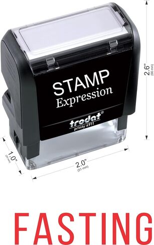 StampExpression - Fasting Medical Self Inking Rubber Stamp - Red Ink (A-5959) in Saudi Arabia