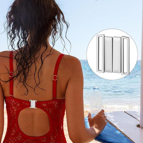 10 أزواج بيكيني مشبك السباحة مشبك استبدال سبيكة سبيكة حذاب الإغلاق خطاف الملاذات البديل استبدال الجزء الأمامي الخطاف ومشابك السحابات للملابس الداخلية للخياطة مقطع ملابس السباحة in Saudi Arabia