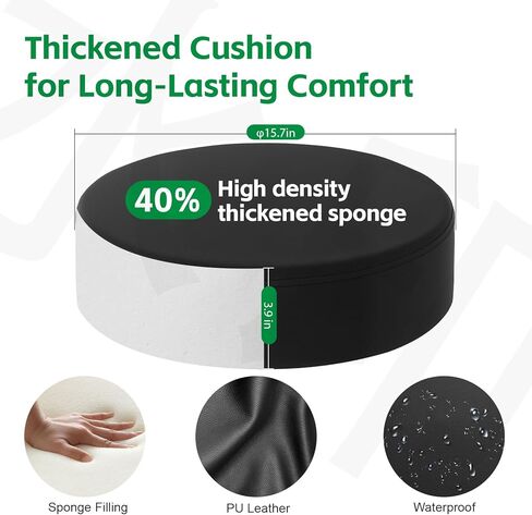 البراز المتداول مع عجلات ، براز دوار 360 درجة ، 400 رطل من الوزن ، جلد بو ، ارتفاع قابل للتعديل ، كرسي دوار للصالون ، البار ، المكتب ، المنزل ، التاتو ، التدليك ، الطبي ، الفضة in Kuwait