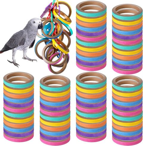 36 PCS Bagels Bird Toys Birk Bork for Parrots Date Cortboard Core Bird Toy Pumping Shreding Play Play Foot 2.5 "" in Saudi Arabia