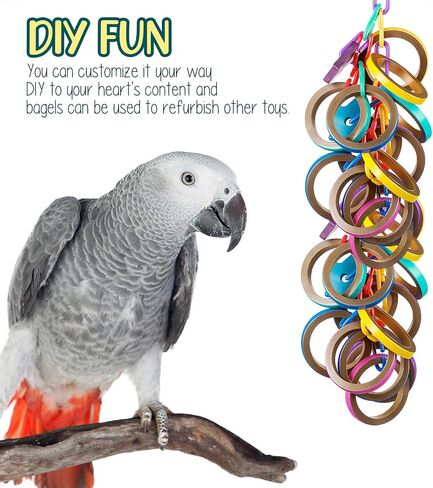 36 PCS Bagels Bird Toys Birk Bork for Parrots Date Cortboard Core Bird Toy Pumping Shreding Play Play Foot 2.5 "" in Saudi Arabia