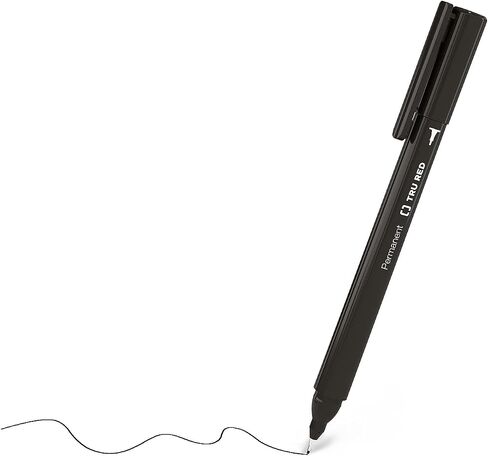 TRU RED Staples Permanent Markers, Ultra Fine Tip, Black, 36/Carton (TR54534VS) in Saudi Arabia