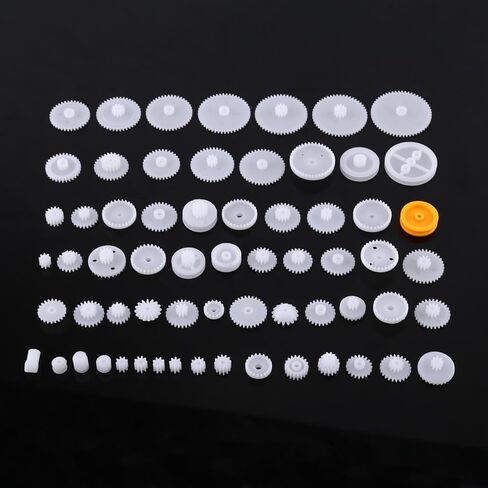 Plastic Gears, Gears Toy, Double Gear Motor, Animatronic Parts for Kid DIY Car Animatronic Motor Robot Kits (64 Kinds) in Saudi Arabia