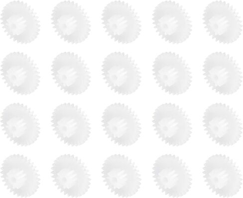 meccanixity 20 pcs تروس بلاستيكية 30 أسنان تروس البلاستيك موديل 30122B ترس تخفيض لـ RC Model DIY Robot (White ، Module 0.5) in Saudi Arabia