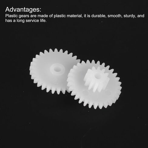 meccanixity 20 pcs تروس بلاستيكية 30 أسنان تروس البلاستيك موديل 30122B ترس تخفيض لـ RC Model DIY Robot (White ، Module 0.5) in Saudi Arabia