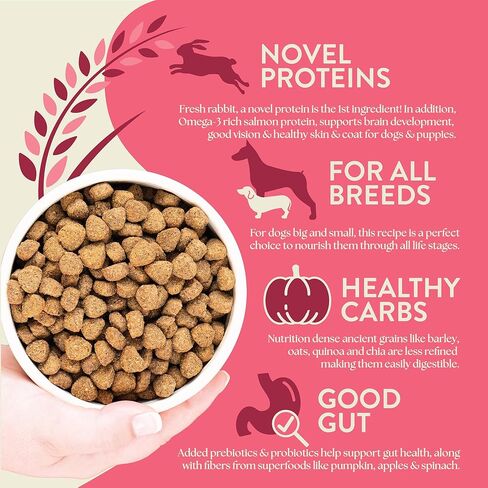 Earthborn Holistic Unrefined Roasted Rabbit with Ancient Grains & Superfoods Dry Food for Dogs & Puppies (25 lb. Bag) in Saudi Arabia