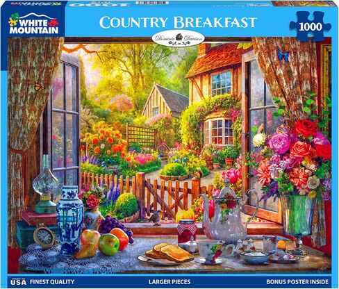 White Mountain Country Breakfast Puzzle 1000 قطعة لغز Jigsaw خمر للبالغين والعائلات in Saudi Arabia